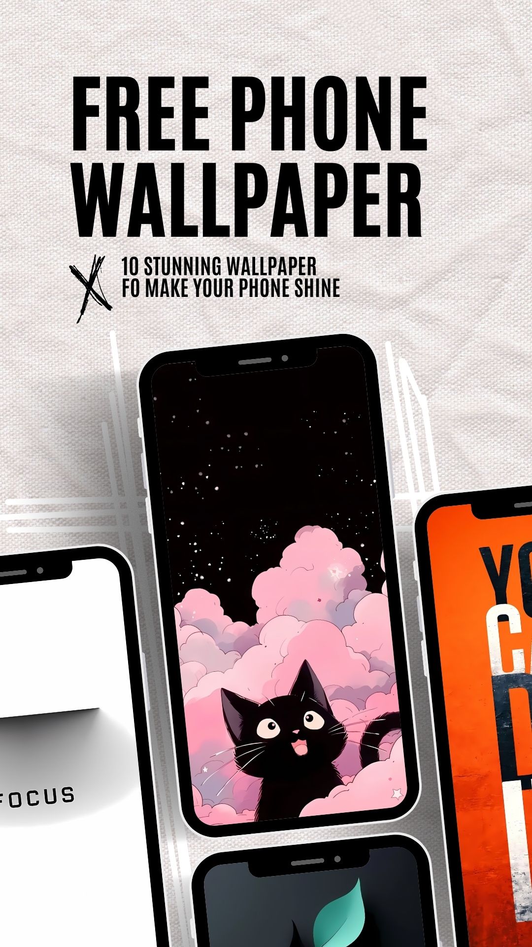Cover der POSHIFY Free Phone Wallpapers mit Smartphone-Motiven